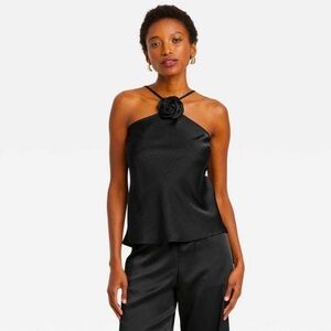 A New Day Satin Adjustable Halter Top